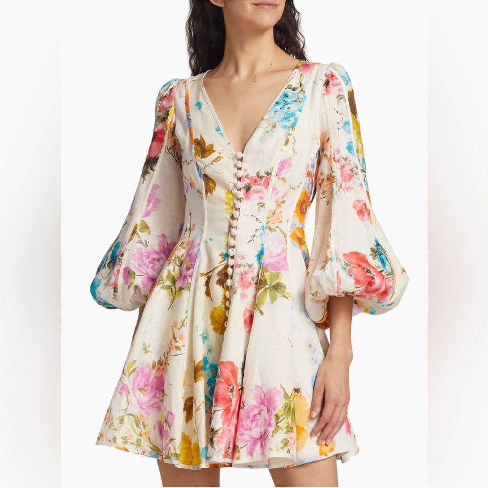 Zimmermann Floral Mini Dress - Multicolor